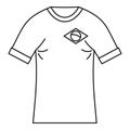 Brazilian football t shirt icon, simple style