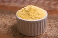 Brazilian Fuba. Corn Flour in a bowl