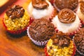 Brazilian gourmet brigadeiro. Brazilian food, dessert.