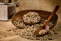 Brazilian green arabica coffee bean raw coffee Royalty Free Stock Photo