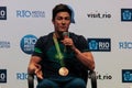 Brazilian gymnasts Medal Winners Press Conference Royalty Free Stock Photo