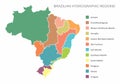 Brazilian hydrographic regions Royalty Free Stock Photo