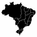 Brazilian hydrographic regions Royalty Free Stock Photo