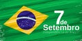 Brazilian independence day holiday celebrate card