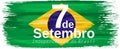 Brazilian independence day holiday celebrate card