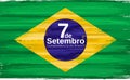 Brazilian independence day holiday celebrate card