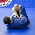 Brazilian Jiu Jitsu mixed martial arts grappling training at Fulham Gracie Barra academy in London, UK Royalty Free Stock Photo