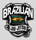 BRAZILIAN JIUJITSU SHIELD Royalty Free Stock Photo