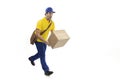 Brazilian mailman on a white background