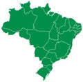 Brazilian map Royalty Free Stock Photo