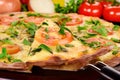 Brazilian marguerita pizza Royalty Free Stock Photo