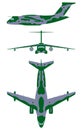 Brazilian military aircraft. Camouflage painting. Royalty Free Stock Photo