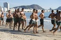 Brazilian Military Cadets Running Rio Brazil