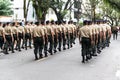 Brazilian military officers parading on independence day, in Salvador, Bahia