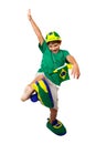 Brazilian mirim fan kicking