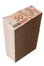 Brazilian money - Fifty Reais pile