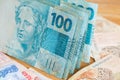 Brazilian money, reais, high nominal / concept of success Royalty Free Stock Photo