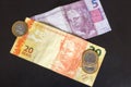 Brazilian money Royalty Free Stock Photo