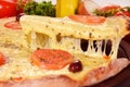 Brazilian mozzarela pizza Royalty Free Stock Photo
