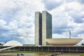 Brazilian National Congress Building in Brasilia, Brazil Royalty Free Stock Photo