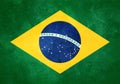 brazilian national flag with famous. harmonious color and modern design create with vintage vibe. background for print, wall art