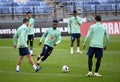Brazilian national team players train