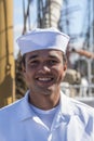 Brazilian Navy seaman in white uniform Royalty Free Stock Photo