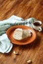 Brazilian Nut Cake with Caramel Buttercream Frosting