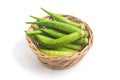 Brazilian Okra into a Basket Royalty Free Stock Photo