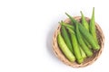 Brazilian Okra into a Basket Royalty Free Stock Photo