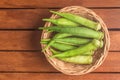 Brazilian Okra into a Basket Royalty Free Stock Photo