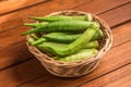 Brazilian Okra into a Basket Royalty Free Stock Photo