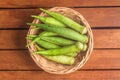 Brazilian Okra into a Basket Royalty Free Stock Photo