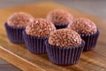 Brazilian party candy (Brigadeiros).