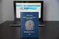 Brazilian passport an computer