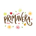 Primavera. Spring in Brazilian hand lettering.