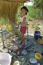 Brazilian poverty of landless girl