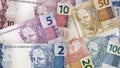 Brazilian Real Bills Background