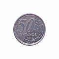 Brazilian Real coin 50 centavos