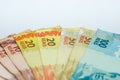 Brazilian real notes, Brazilian money. .Concept of finance Royalty Free Stock Photo