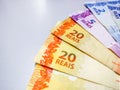 Brazilian real notes 2 to 20 reais