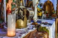 Brazilian religious altar mixing elements of umbanda, candomblÃÂ© and catholicism Royalty Free Stock Photo