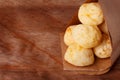 Brazilian snack cheese bread (pao de queijo) Royalty Free Stock Photo