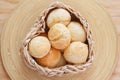 Brazilian snack cheese bread (pao de queijo) Royalty Free Stock Photo