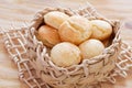 Brazilian snack cheese bread (pao de queijo) Royalty Free Stock Photo