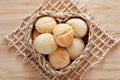 Brazilian snack pao de queijo (cheese bread) Royalty Free Stock Photo