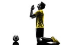 Brazilian soccer football player praying man