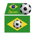 Brazilian soccer label Royalty Free Stock Photo