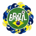 Brazilian Soccer Team Badge Royalty Free Stock Photo