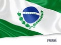 Brazilian state Parana flag.